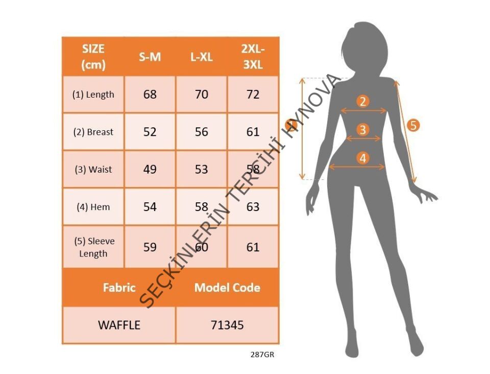 Kadın Uzun Kollu V Yakalı Waffle Bluz
