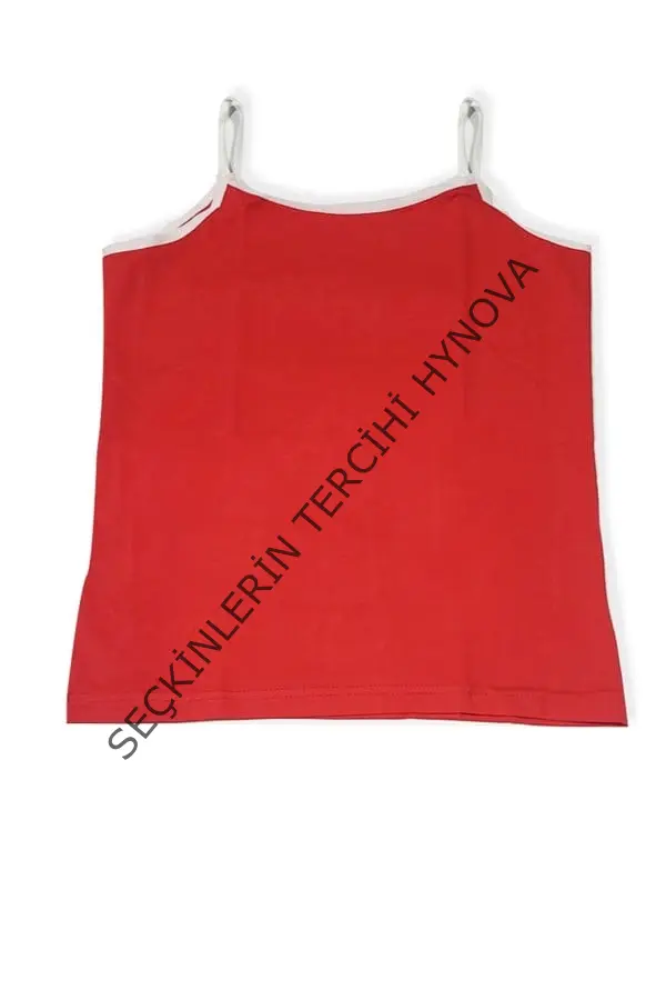 Kız Çocuk Askılı Atlet Takımı Kırmızı 2544