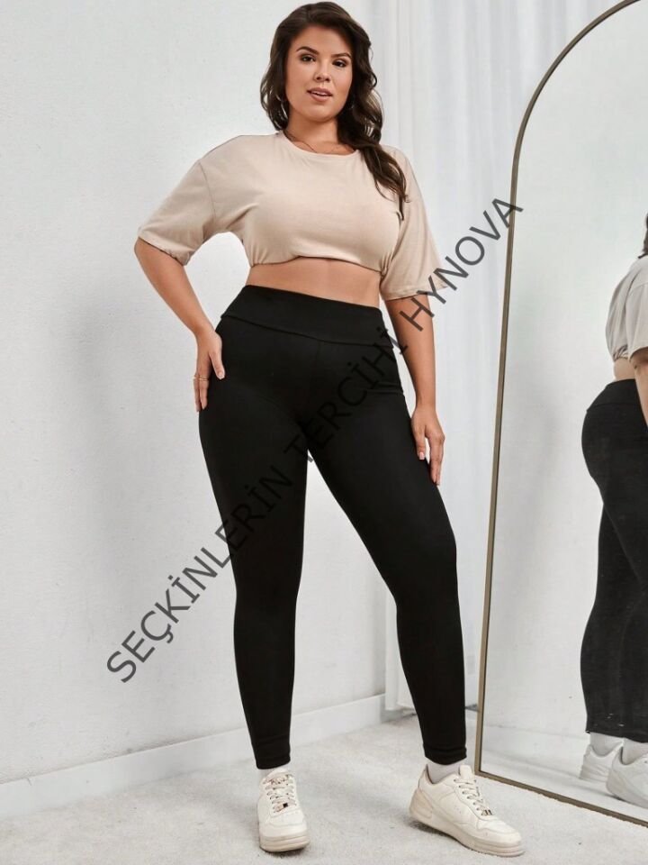 Kadın Yüksek Bel Dalgıç Spor Tayt