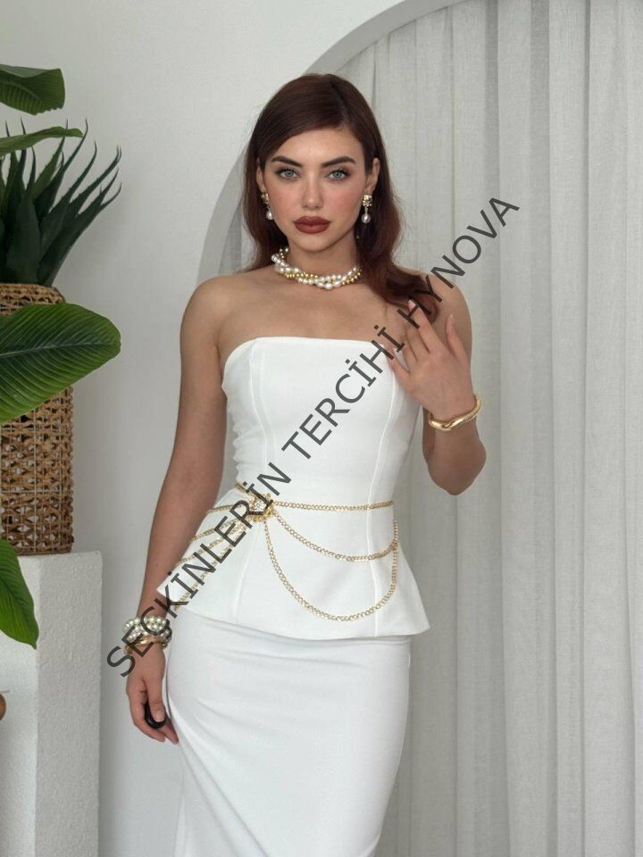 Spas Straplez Elbise