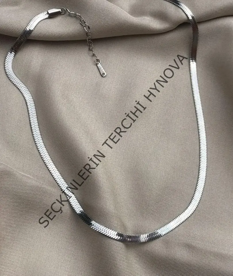 Çelik İtalyan Kolye Sılver 45 cm