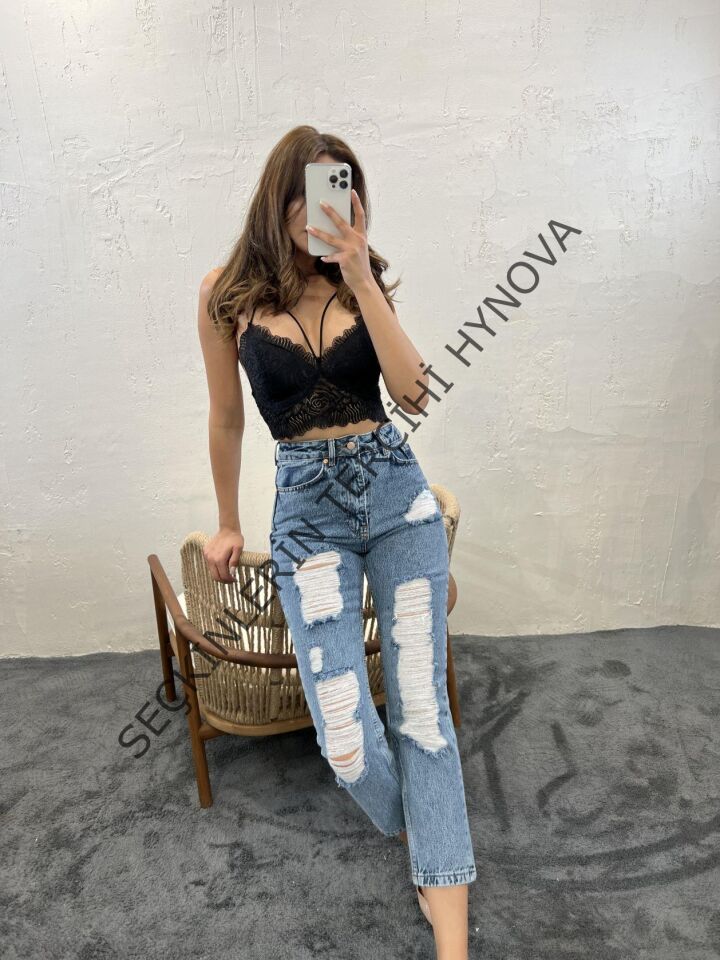 5998 KOT PANTOLON-MAVİ