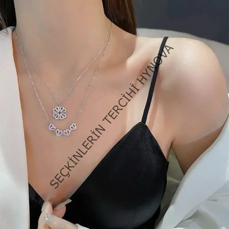 Çelik Sılver Açılır Kapanır Kolye