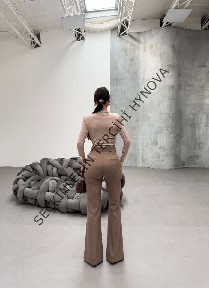 230 Gr Poly Viscose Full Lycra İspanyol Paça Pantolon