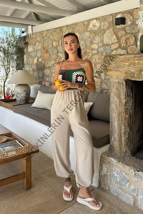 Jasmin Süzüneli Keten Tulum 1280-08