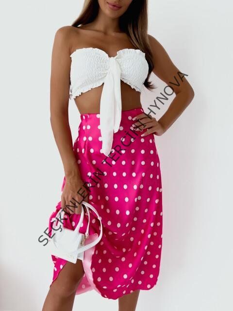 Kadın Mikro Kumaş Dijital Baskılı Midi Boy Etek