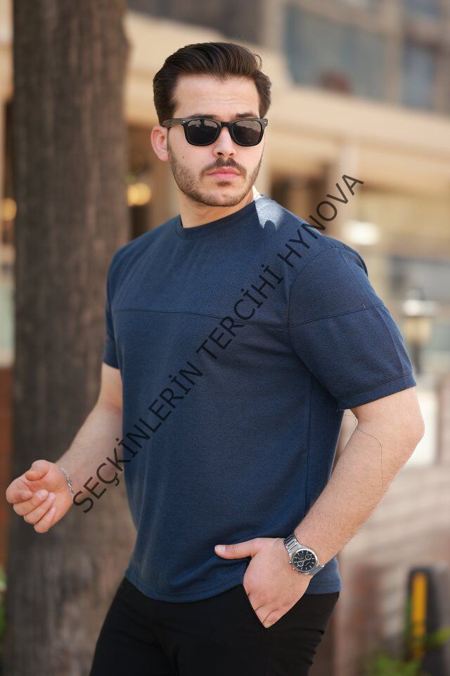 Erkek Oversize Bisiklet Yaka Kısa Kollu T-shirt