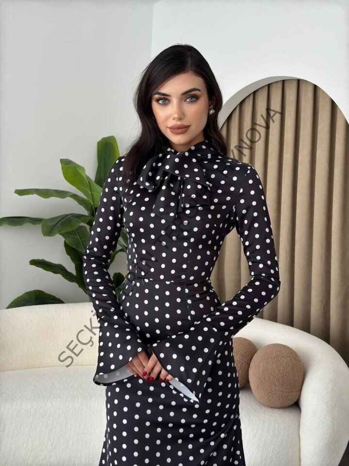 Potenza Puantiyeli Elbise