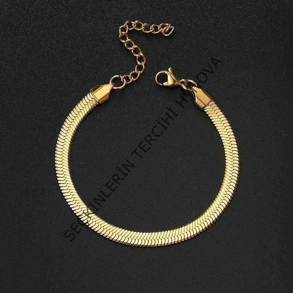 Çelik Gold İtalyan  Bileklik