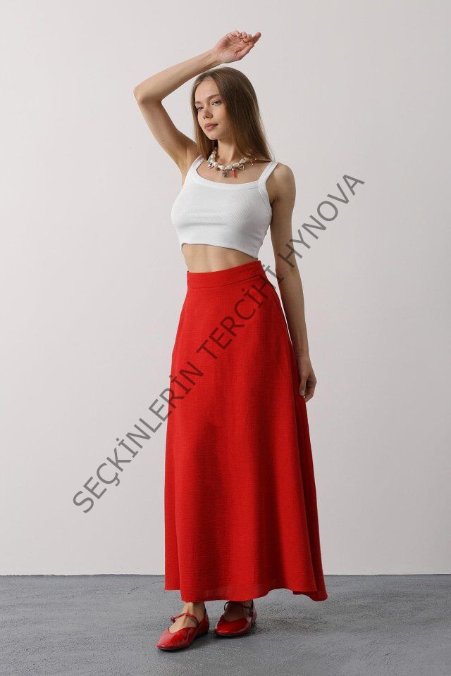 Keten Etek - Kırmızı