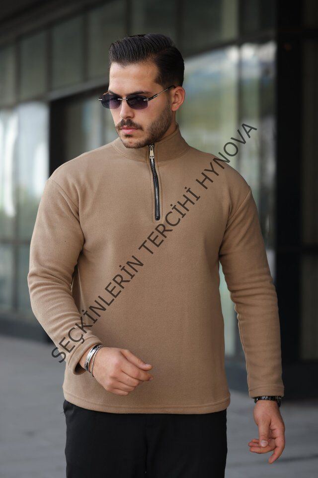 Erkek Zip Yaka Polar Sweat