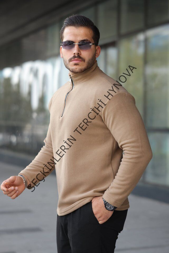 Erkek Zip Yaka Polar Sweat
