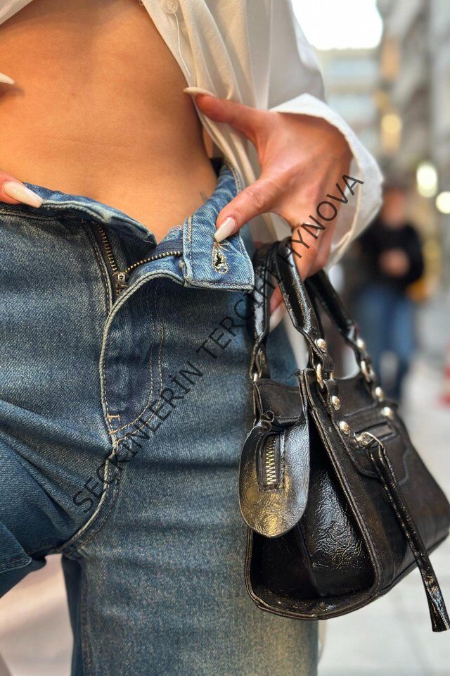 Lacivert Comfy Jeans Pantolon