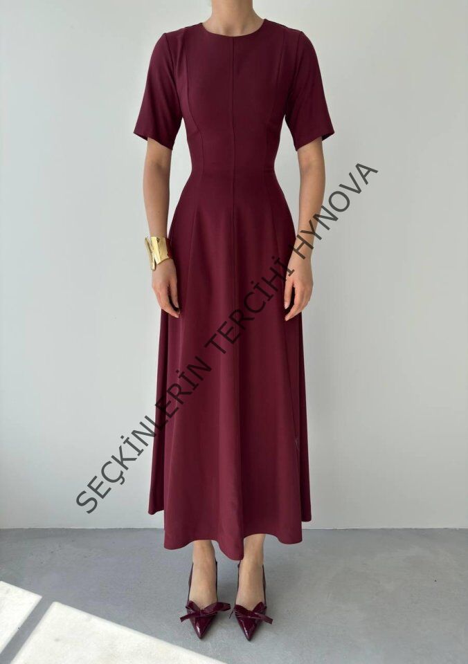 Wera Pliseli Midi Elbise