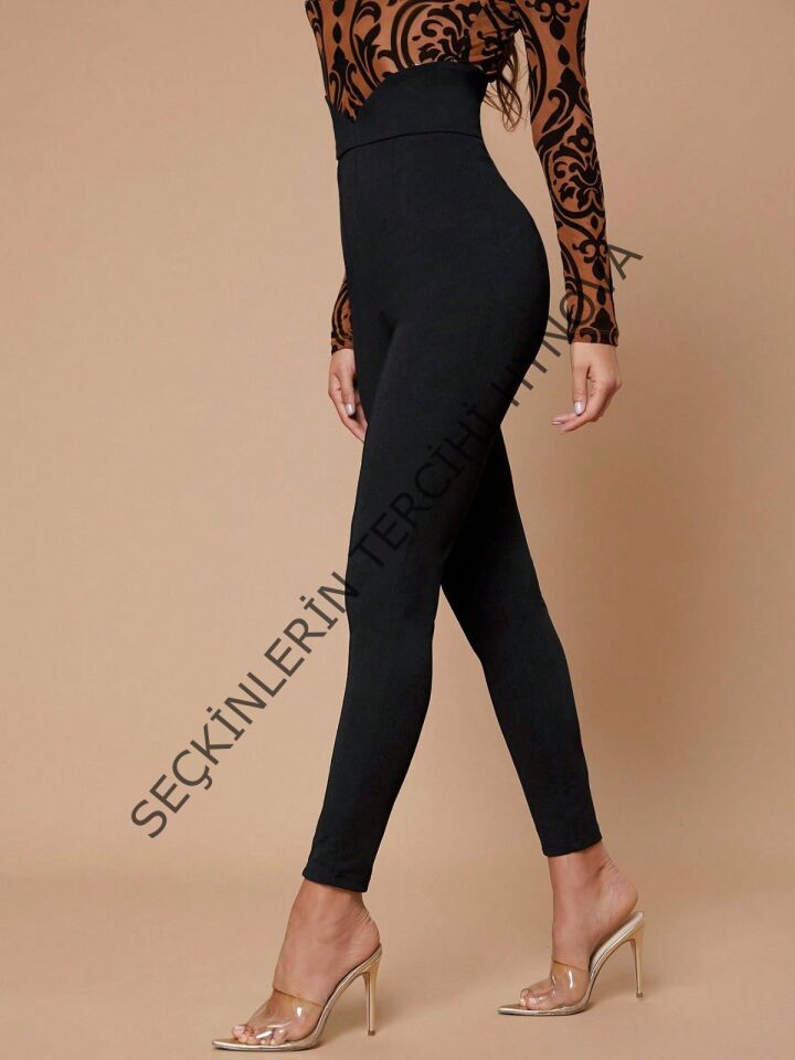 Kadın Siyah Krep Kumaş Pantolon