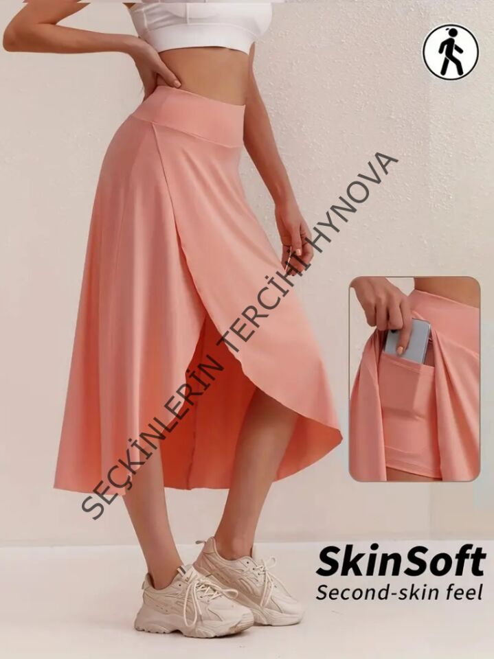 Kadın Cep Detay Taytlı Sandy Etek