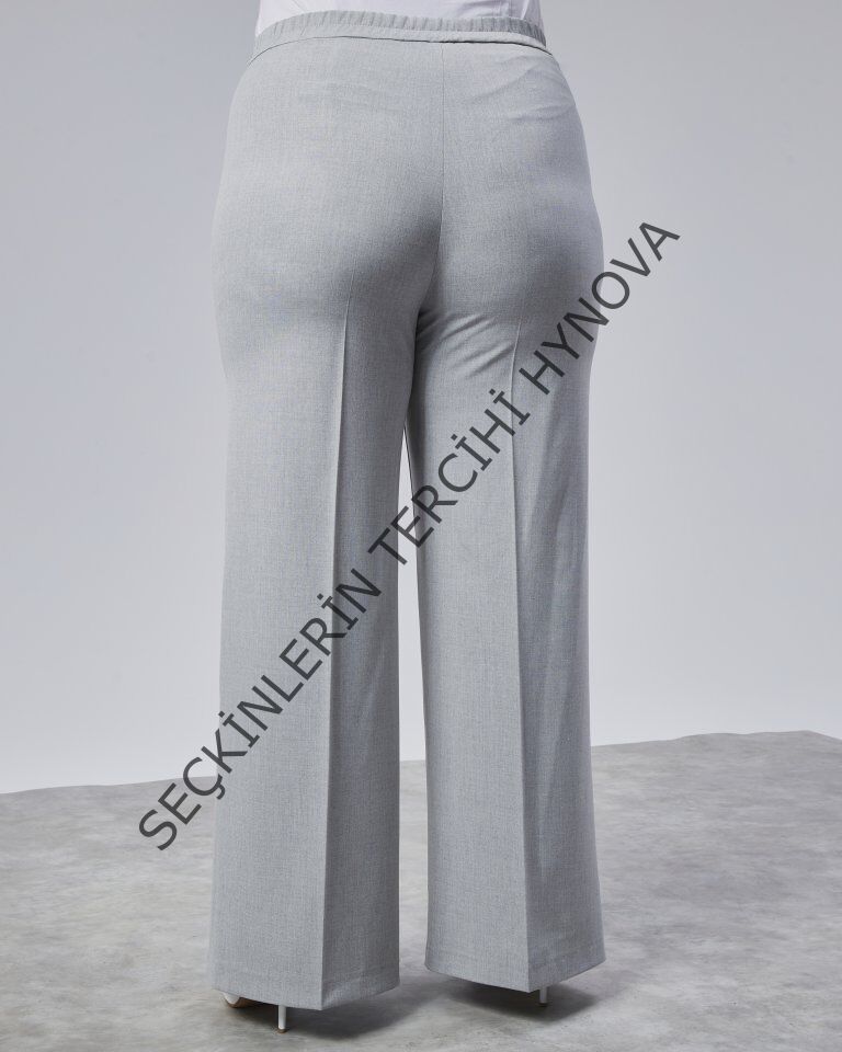 Poly Viscose Full Lycra Beli̇ Lasti̇kli̇ Battal Pantolon