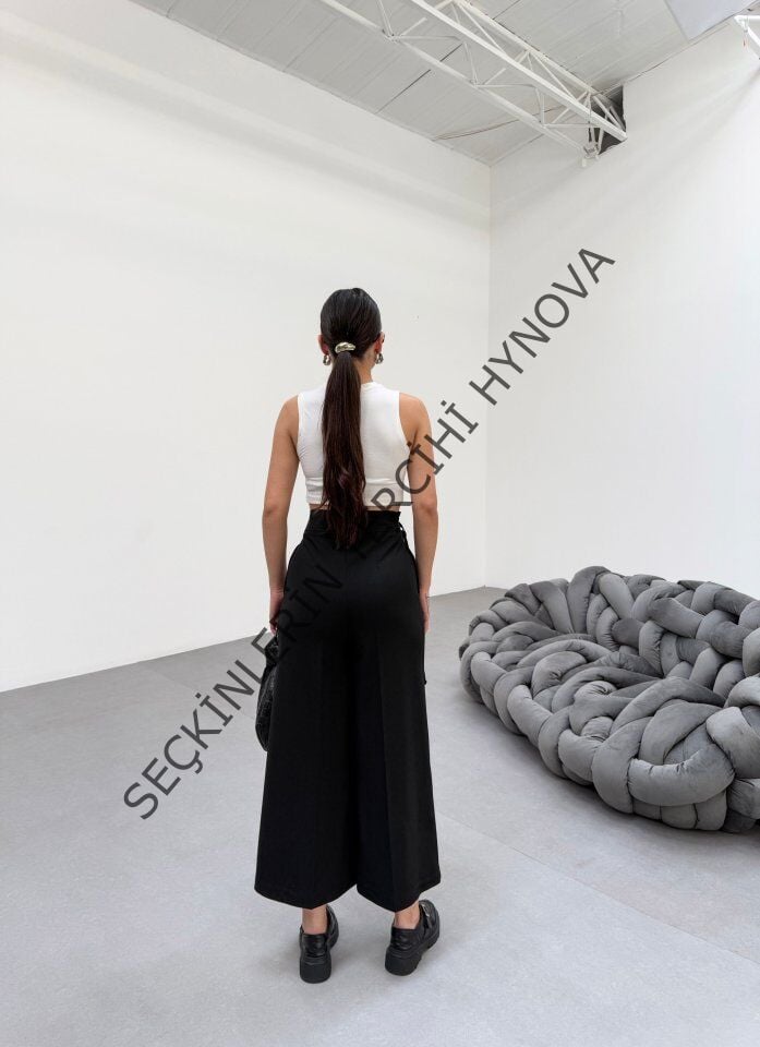 230 Gr Poly Viscose Full Lycra Metal Toka Aksesuarli Pantolon