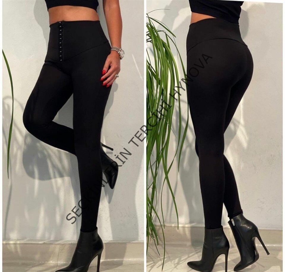 Kadın Yüksek Bel Korse Ve Kopça Detay çelik Toparlayıcı Tayt