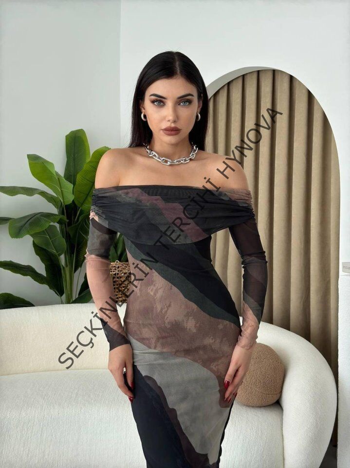 Sevilla Madonna Yaka Tül Elbise