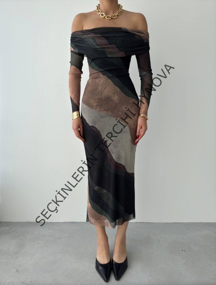 Sevilla Madonna Yaka Tül Elbise