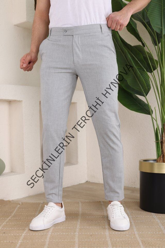 Erkek Slim Fit Dilli Kumaş Pantolon