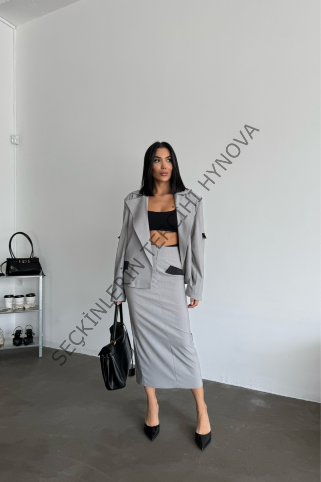 CROP CEKET - ETEK TAKIM - Gri