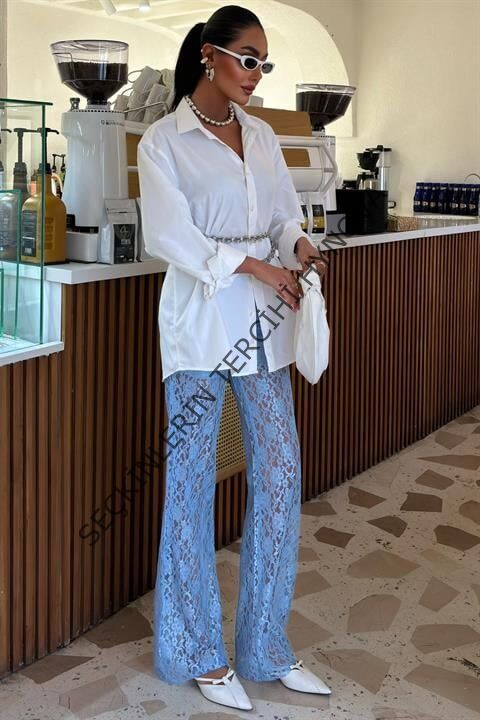 İçi Astarlı Dantel Pantolon 0081