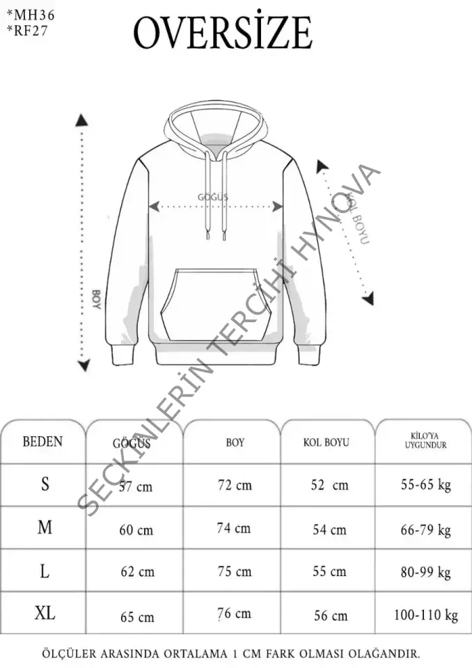 Double Oversize Kapşonlu Nakışlı SweatShirt - Füme
