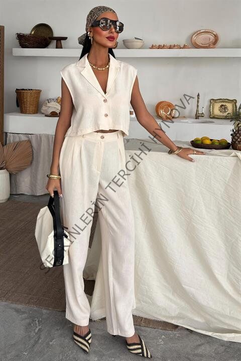 Zoe Crop Yelek Takım 9744-08