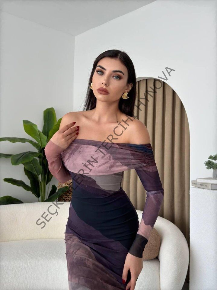 Sevilla Madonna Yaka Tül Elbise