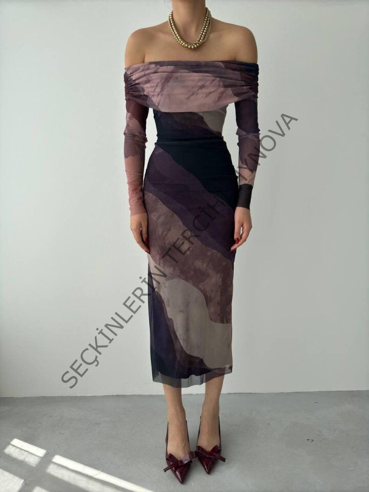 Sevilla Madonna Yaka Tül Elbise