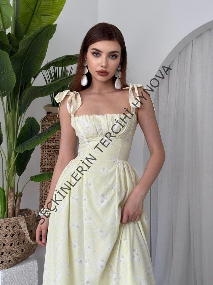 Khalesı Omuz Bağlamalı Elbise